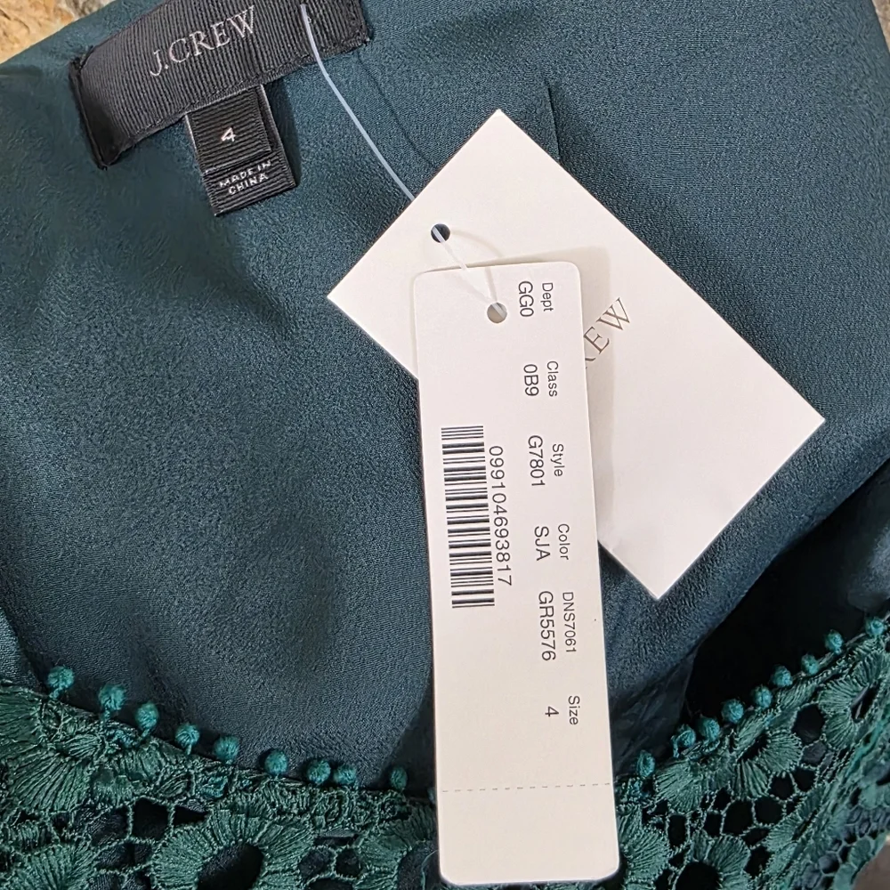 NWT J Crew Daisylace Floral Lace Bell Sleeve Dress